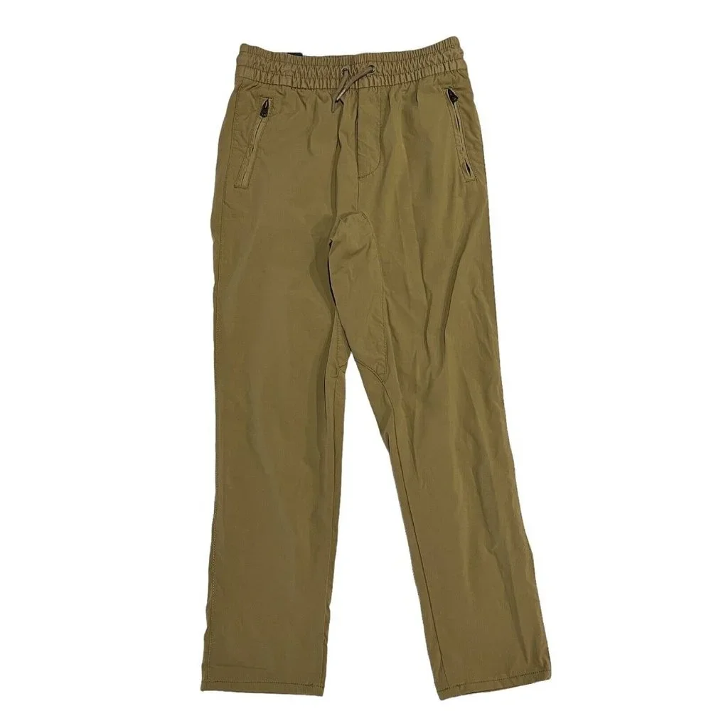 NWT GAP Kids Boys Comfort Stretch Pants Sz LARGE Beige #494138